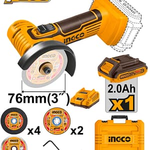Malette Meuleuse 76mm 20V 1Batt 7discs
